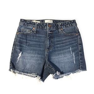 Universal‎ Thread Distressed Cutoff Jean Shorts Womens size 0 Blue High Rise
